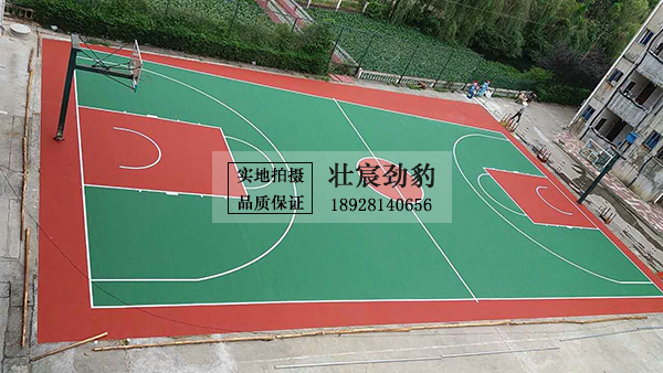 万安实验中学宿舍区丙烯酸篮球场完工