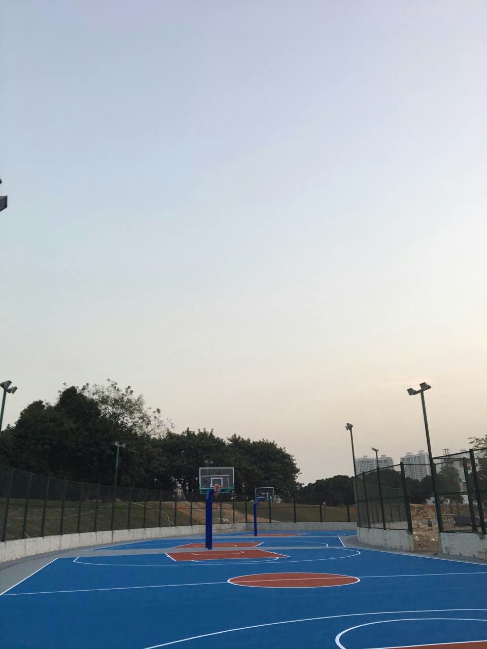 岱山社区公园室外篮球场完工