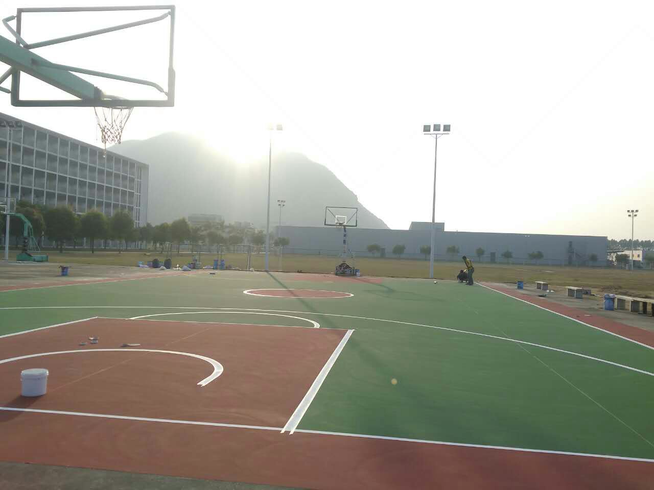 博世（珠海）安保系统有限公司 室外丙烯酸篮球场地